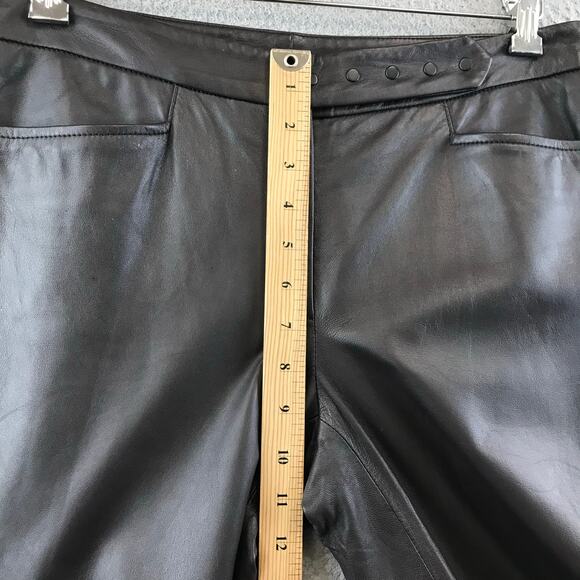 Vintage E3 Etcetera Pants Womens 8 Black Leathe Pants - Picture 8 of 11